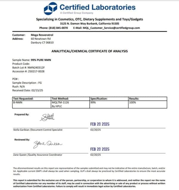 This image has an empty alt attribute; its file name is Lab-Cert-NMN-F-Feb-2025-966x1024.jpg